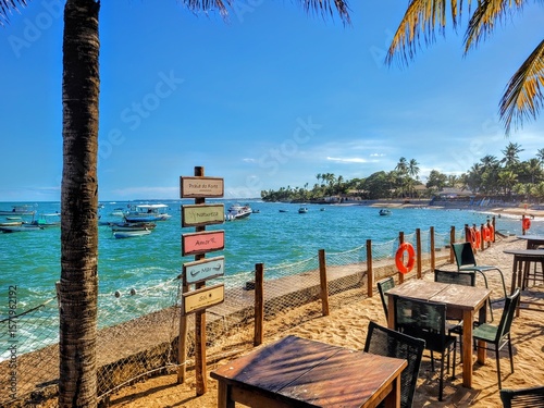 Fotografía Vista do mar de Praia do Forte a partir do restaurante do Projeto Tamar, Litoral