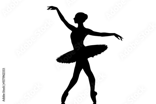Graceful Ballerina Silhouette in Motion