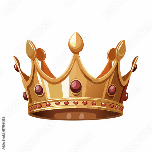 golden crown isolated on white background