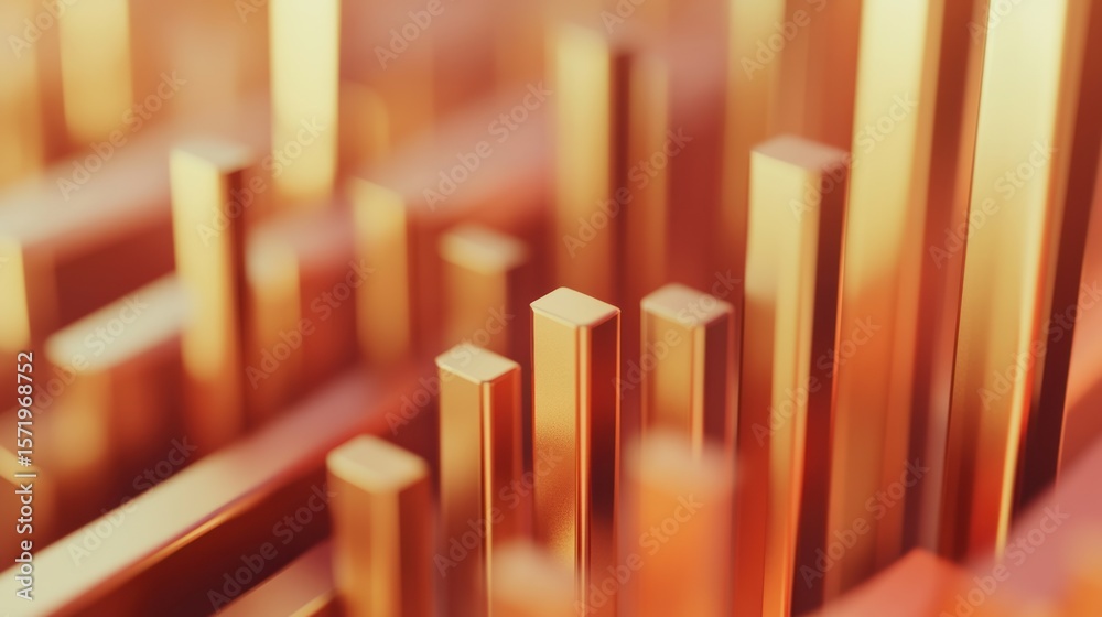 Obraz premium Abstract geometric shapes in warm, orange tones