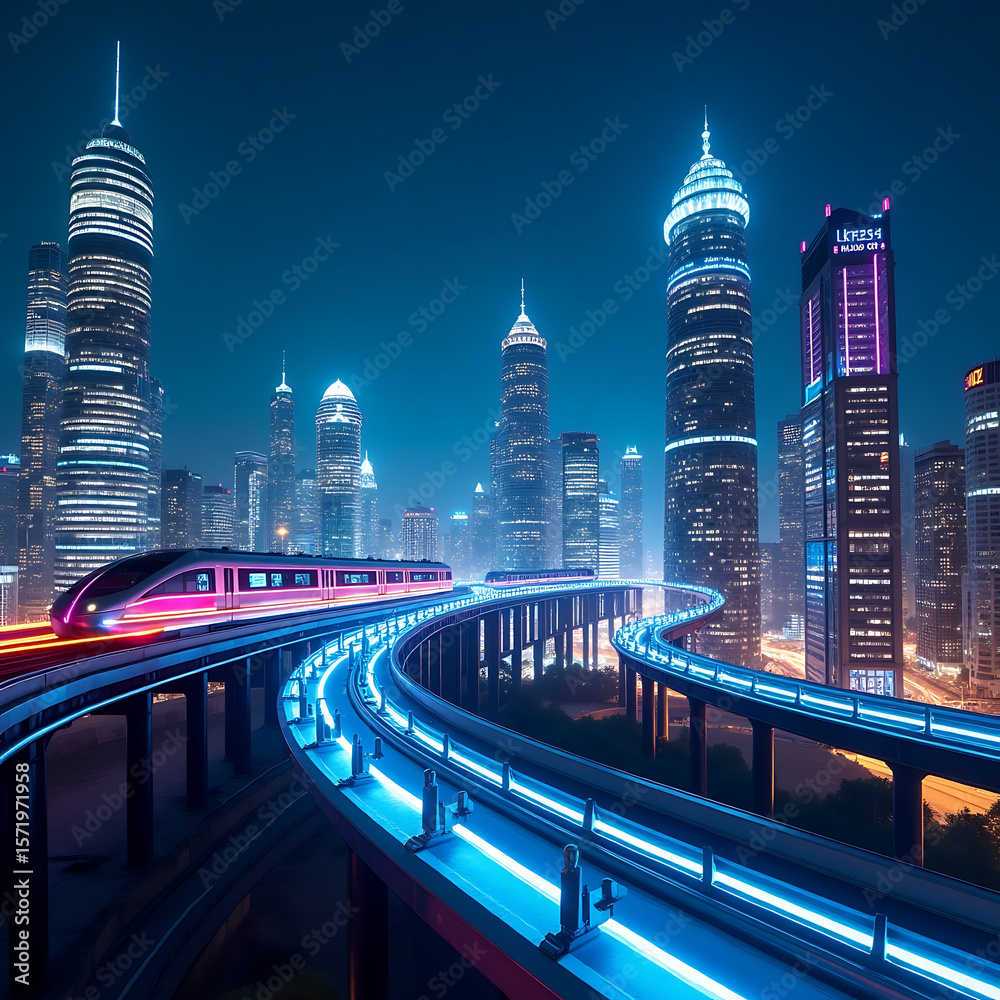 Fototapeta premium hong kong skyline at night