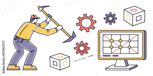 3D Modeling Interface Icon Set for CAD and Design Tools