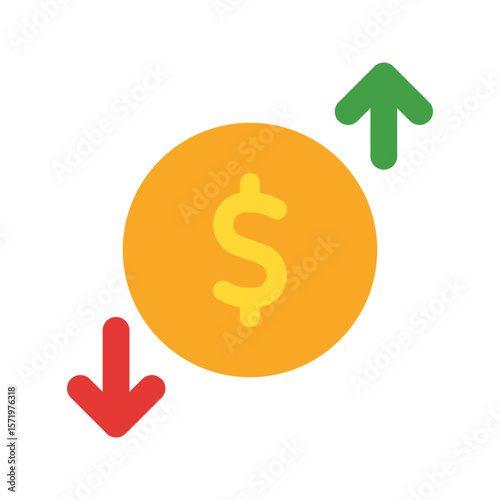 cash flow flat icon