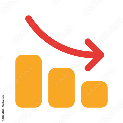 loss flat icon