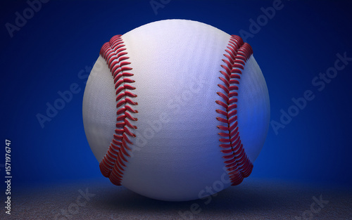 baseball on blue background