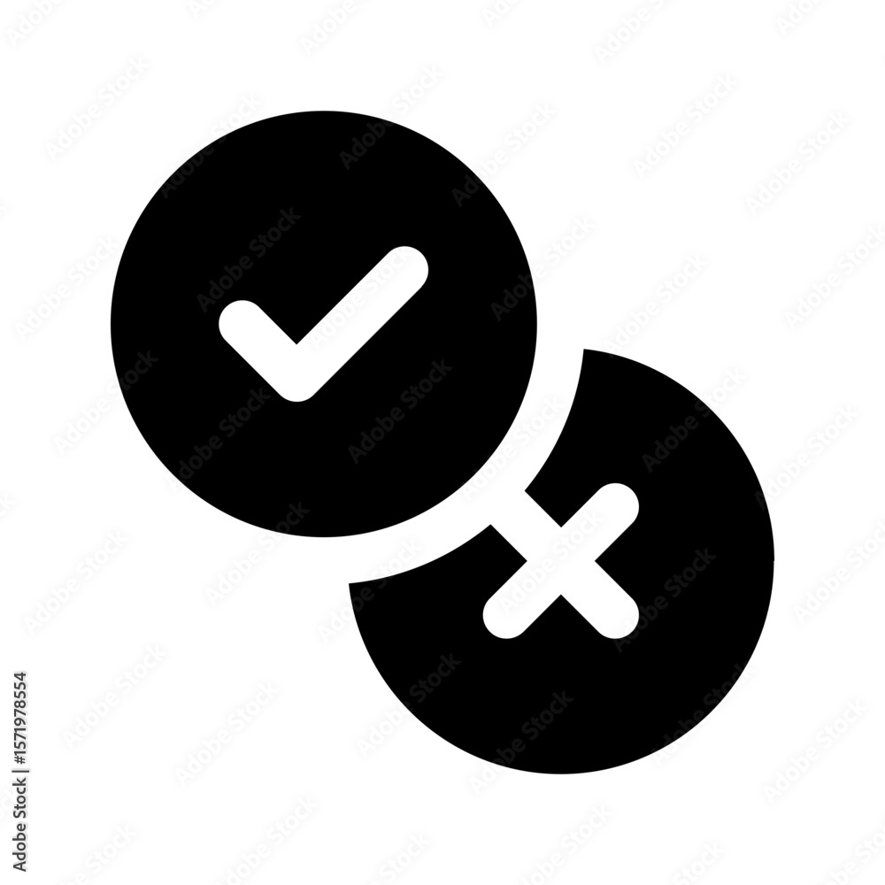 Obraz premium decision glyph icon
