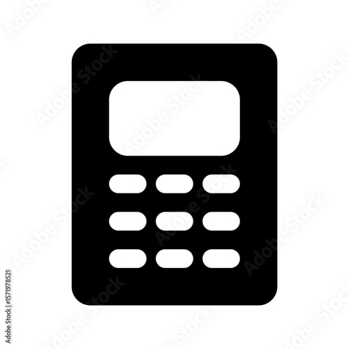 calculator glyph icon
