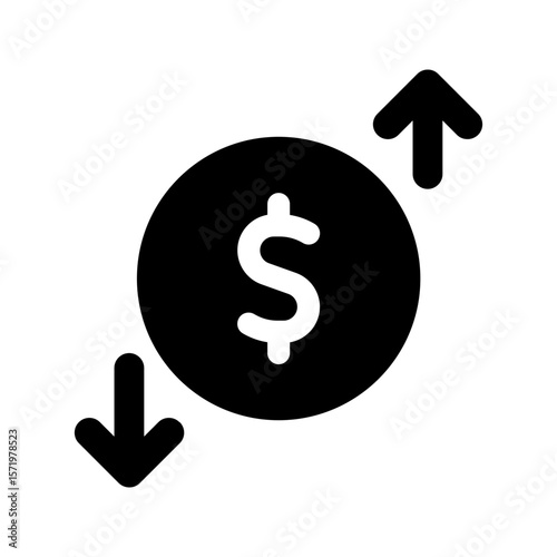 cash flow glyph icon