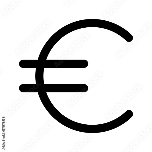 euro glyph icon