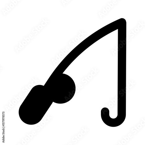 fishing glyph icon