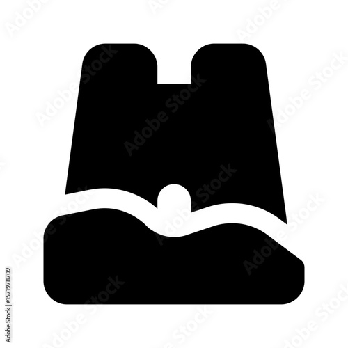 sand castle glyph icon