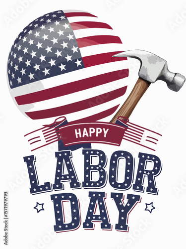 Colorful Labor Day Vector Design
