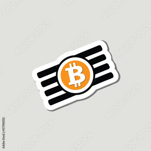 logo Bitcoin icon vector illustration