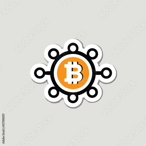 logo Bitcoin icon vector illustration