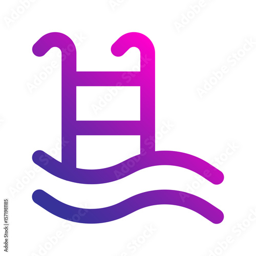 swimming pool gradient icon