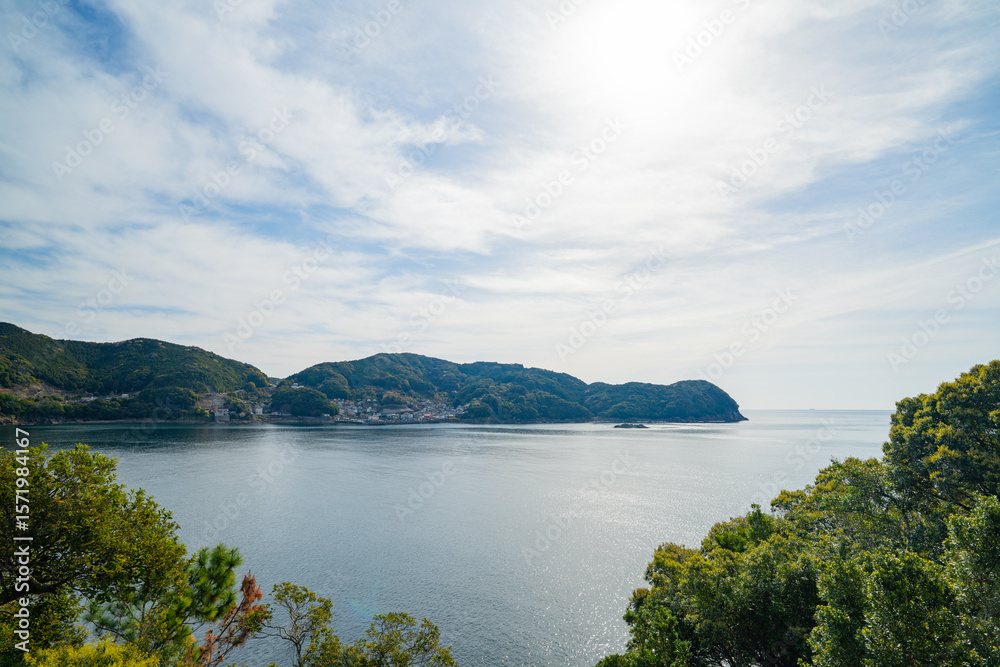 Obraz premium 三重県熊野市 鬼ヶ城の風景