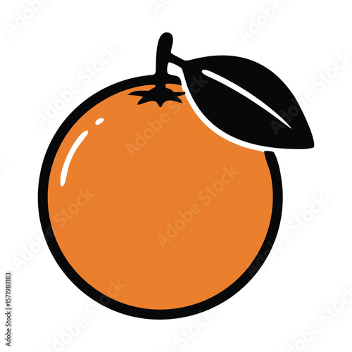 vector illustration of an orange fruit