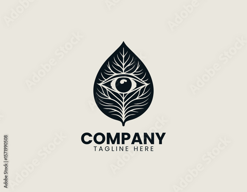 Eco-Friendly Eye Symbol Nature's Gaze Environmental Awareness Vector Logo