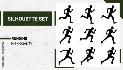 Unique and high quality Running Silhouette set