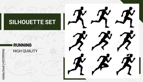 Unique and high quality Running Silhouette set
