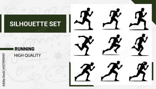 Unique and high quality Running Silhouette set