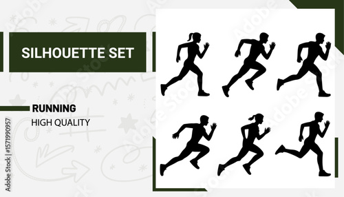 Unique and high quality Running Silhouette set