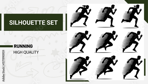 Unique and high quality Running Silhouette set
