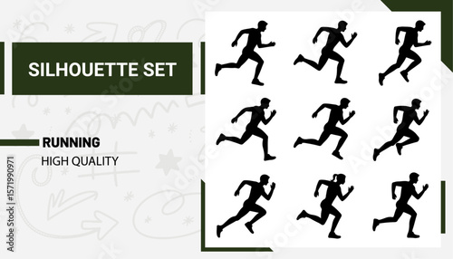 Unique and high quality Running Silhouette set