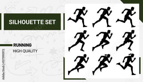 Unique and high quality Running Silhouette set