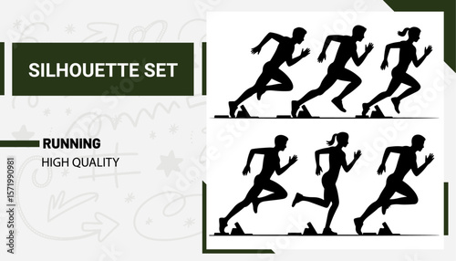 Unique and high quality Running Silhouette set