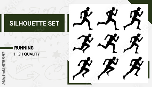 Unique and high quality Running Silhouette set
