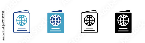Passport icon is an internationally recognized official identity document and the main requirement for traveling abroad.