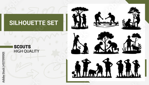 Unique and high quality scouts Silhouette set
