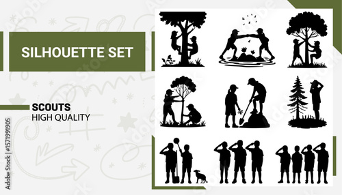 Unique and high quality scouts Silhouette set