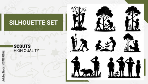 Unique and high quality scouts Silhouette set
