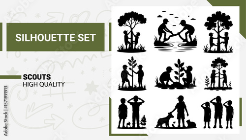 Unique and high quality scouts Silhouette set