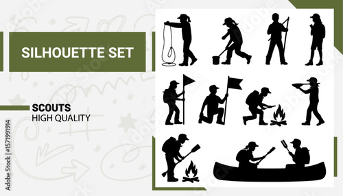 Unique and high quality scouts Silhouette set