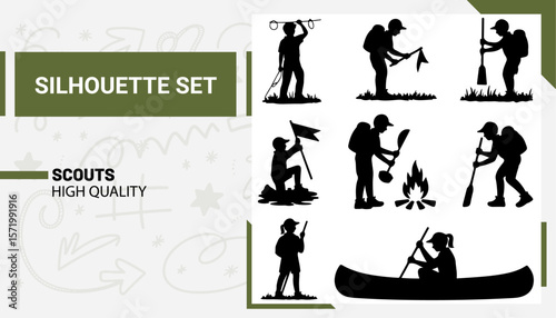 Unique and high quality scouts Silhouette set