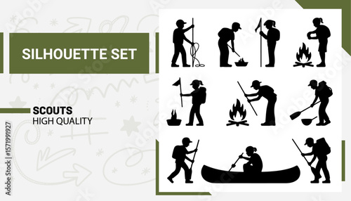 Unique and high quality scouts Silhouette set