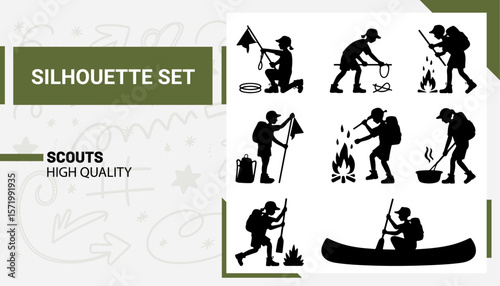 Unique and high quality scouts Silhouette set