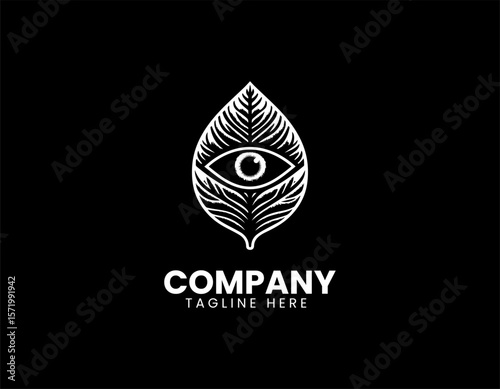 Eco-Friendly Eye Symbol Nature's Gaze Environmental Awareness Vector Logo