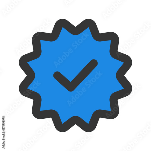 verified outline fill icon
