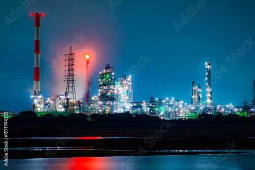 三重県四日市市　四日市コンビナートの風景
