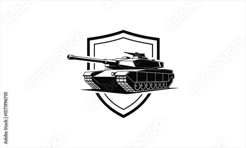 Military tank outline design silhouette