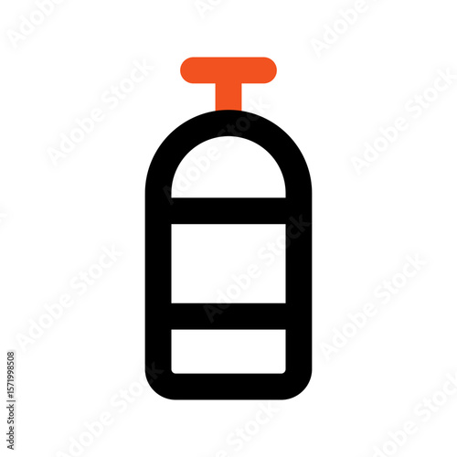 oxygen tank outline color icon