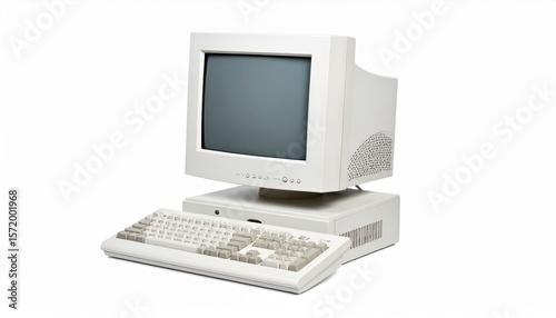 computer monitor isolated on white