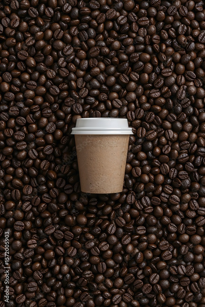Fototapeta premium A Cup Among the Beans
