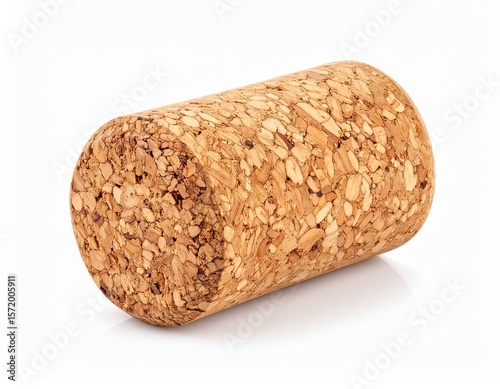 Wine Cork Stopper Isolated on White Background