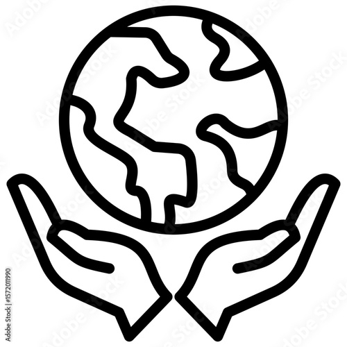 environmental protection line icon