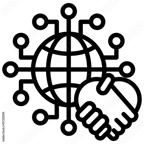 digital inclusion line icon